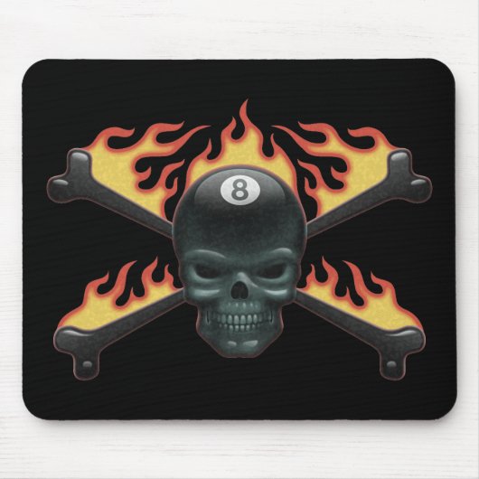 Flammenschädel 8 mousepad (Vorne)