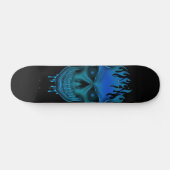 Flammenschädel - blau skateboard (Horizontal)