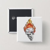 Flammenschädel Button (Vorne & Hinten)