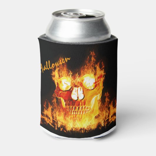 Flammenschädel Dosenkühler (Kanne Rückseite)