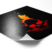 Flammenschädel Fotodruck (Ecke)