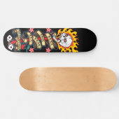 Flammenschädel fühlen die Angst Skateboard (Horizontal)