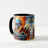 Flammenschädel-Gamer Tasse (Vorderseite Links)