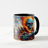 Flammenschädel-Gamer Tasse (VorderseiteRechts)