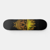 Flammenschädel - Gold Skateboard (Horizontal)
