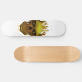 Flammenschädel - Gold Skateboard (Horizontal)