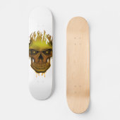 Flammenschädel - Gold Skateboard (Vorderseite)