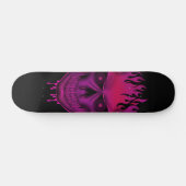 Flammenschädel - Hot Pink Skateboard (Horizontal)