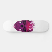 Flammenschädel - Hot Pink Skateboard (Horizontal)