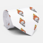 Flammenschädel Krawatte (Gerollt)