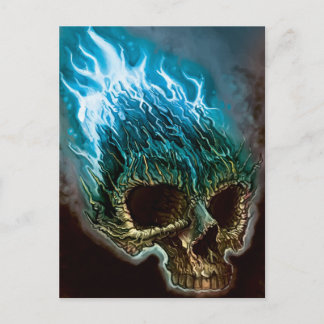 Flammenschädel Postkarte