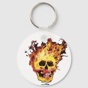 Flammenschädel Schlüsselanhänger