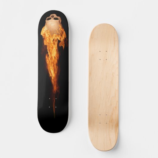 Flammenschädel Skateboard (Vorderseite)
