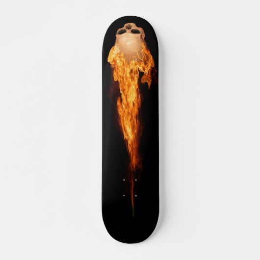 Flammenschädel Skateboard (Vorne)