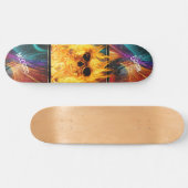 Flammenschädel Skateboard (Horizontal)
