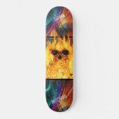 Flammenschädel Skateboard (Vorderseite)