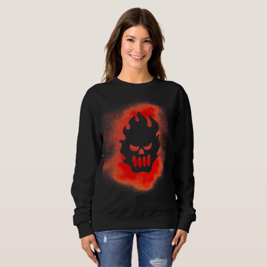 Flammenschädel Sweatshirt (Vorne ganz)