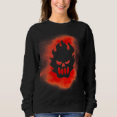 Flammenschädel Sweatshirt (Vorderseite)