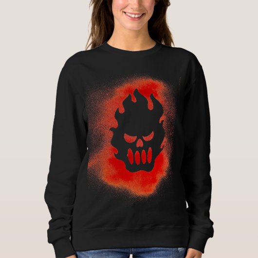 Flammenschädel Sweatshirt (Vorderseite)