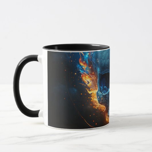 Flammenschädel Tasse (Links)