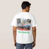 Flammenschutz: Schutz unserer Wertvollen Wälder T-Shirt (Schwarz voll)