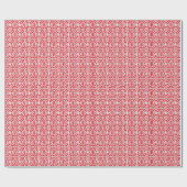 Flammenskarlett mit weißem Crochet-Spitzentyp Geschenkpapier (Flach)