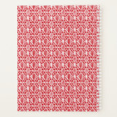 Flammenskarlett mit weißem Crochet-Spitzentyp Planer (Rückseite)