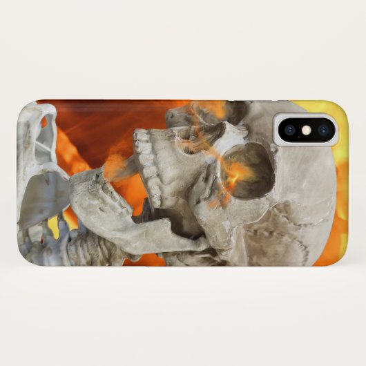Flammenskelett Case-Mate iPhone Hülle (Rückseite (Horizontal))