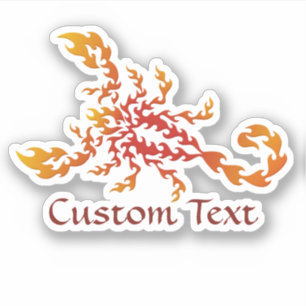 Flammenskorpion Aufkleber