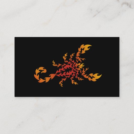 Flammenskorpion Visitenkarte (Rückseite)