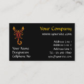 Flammenskorpion Visitenkarte (Vorderseite)