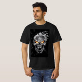 Flammenskull - Metalgravur Art #4 T-Shirt (Vorne ganz)
