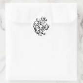 Flammenskulls-blass Runder Aufkleber (Tasche)