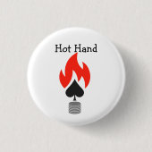 Flammenspade und Chips Button (Vorderseite)