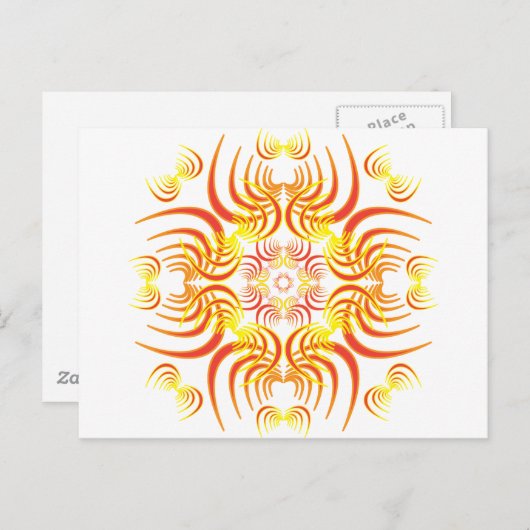 Flammenspikes Postkarte (Vorne/Hinten)