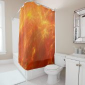 Flammensprung, während das Raging des Feuers aus d Duschvorhang (Beispiel)