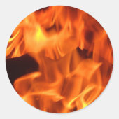 Flammentanz Runder Aufkleber (Vorderseite)