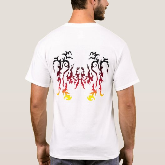 Flammentätowierungsentwurf 1a T-Shirt (Rückseite)