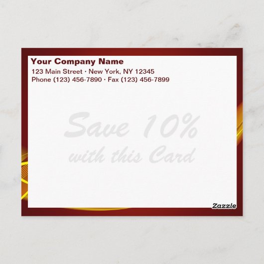 Flammenwelle Postkarte (Rückseite)