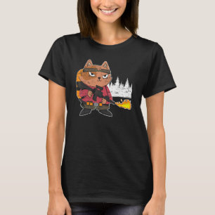 Flammenwerfer Flamethrower Heiße Verbrennungskatz T-Shirt