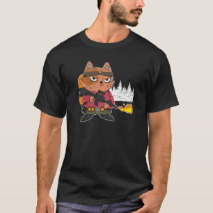 Flammenwerfer Flamethrower Heißer Brand Kater T-Shirt