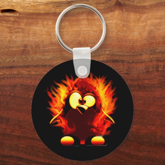 Flammenwolke (Pinguin Torch) Schlüsselanhänger (Vorderseite)