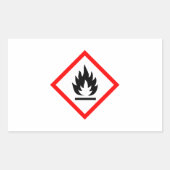 Flammenzeichen / Piktogramm Rechteckiger Aufkleber (Vorderseite)