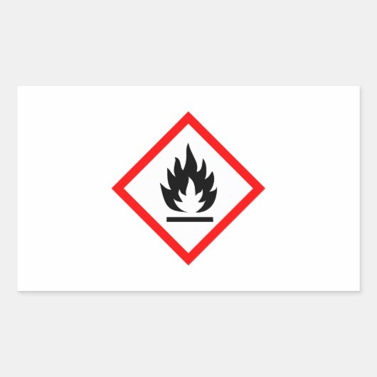 Flammenzeichen / Piktogramm Rechteckiger Aufkleber (Vorderseite)