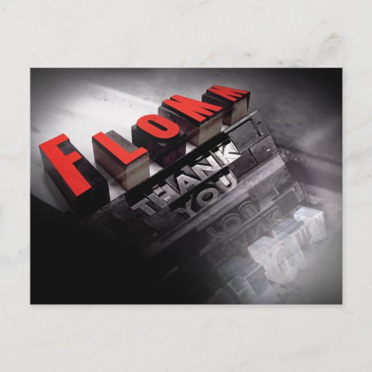 FLAMMERIN DANKE POSTKARTE (Vorderseite)