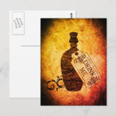 Flammflamme trinken Postkarte (Vorne/Hinten)
