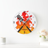 Flammgeräte für Grillen Grillküche Große Wanduhr (Zuhause)