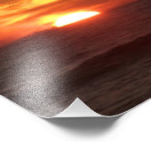 Flammiger Sonnenuntergang Fotodruck (Ecke)
