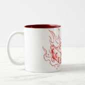 Flamming Würfel Zweifarbige Tasse (Links)