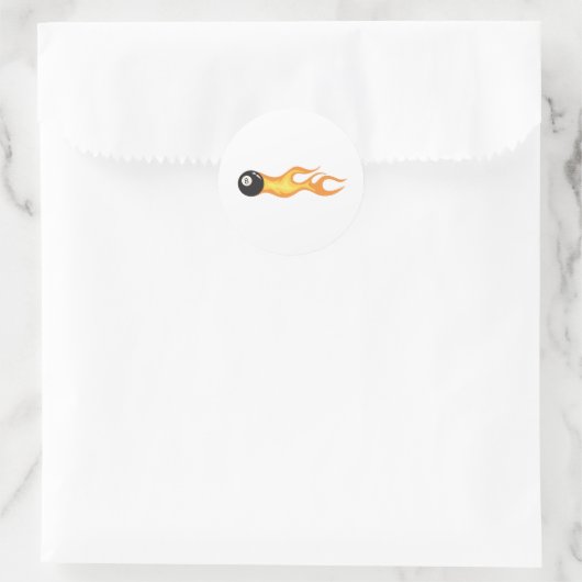 Flammkugel Runder Aufkleber (Tasche)